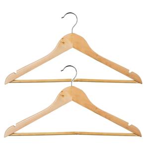 Kledinghangers - 24x - hout - 45 x 23 cm - kleerhangers