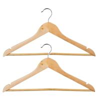 Kledinghangers - 24x - hout - 45 x 23 cm - kleerhangers