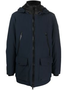 Woolrich parka zippé à capuche - Bleu