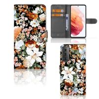 Hoesje voor Samsung Galaxy S21 Dark Flowers Hoesje voor Samsung Galaxy S21 Dark Flowers