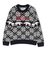 MC2 Saint Barth Kids pull en maille intarsia - Bleu - thumbnail