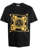 Versace Jeans Couture t-shirt en coton biologique à logo imprimé - Noir