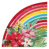 Hawaii thema feest servetten - 20x stuks - 16,5 x 8,5 cm - papier - Tropisch themafeest - thumbnail