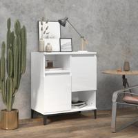 Dressoir 60x35x70 cm bewerkt hout hoogglans wit