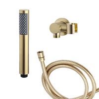 Wiesbaden Caral handdoucheset inbouw 1 stand staafhanddouche met wandarm en conische doucheslang geborsteld messing sw373300/sw373303/sw392825/