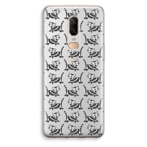 Zwarte poes: OnePlus 6 Transparant Hoesje
