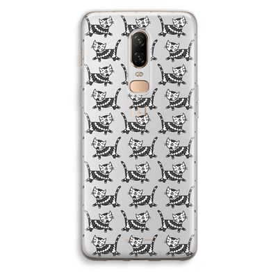 Zwarte poes: OnePlus 6 Transparant Hoesje
