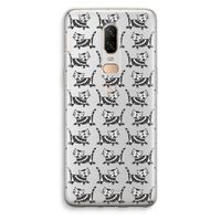 Zwarte poes: OnePlus 6 Transparant Hoesje