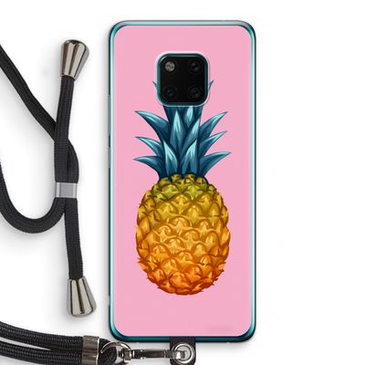 Grote ananas: Huawei Mate 20 Pro Transparant Hoesje met koord