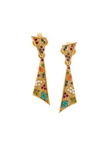 Susan Caplan Vintage 1980s Vintage D'Orlan Colourful Drop Earrings