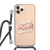 Pizza is the answer: iPhone 11 Pro Max Transparant Hoesje met koord