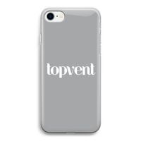 Topvent Grijs Wit: iPhone SE 2020 Transparant Hoesje