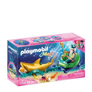 Playmobil Magic koning der zeeën met haaienkoets 70097