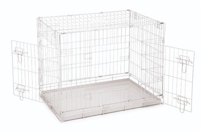 Beeztees 2deurs hondenbench grijs 78x55x61cm