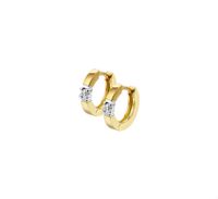 TFT Klapcreolen Diamant 0.10ct (2x0.05) H P1 Bicolor Goud Glanzend