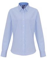 Premier Workwear PW338 Ladies Cotton Rich Oxford Stripes Shirt