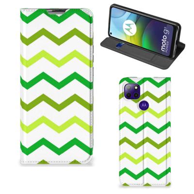Motorola Moto G9 Power | Hoesje met Magneet | Zigzag Groen