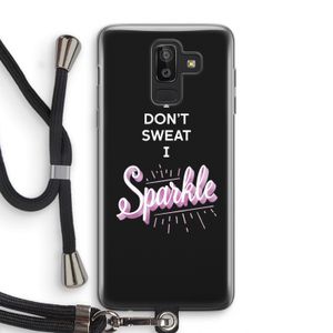 Sparkle quote: Samsung Galaxy J8 (2018) Transparant Hoesje met koord