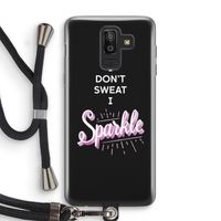 Sparkle quote: Samsung Galaxy J8 (2018) Transparant Hoesje met koord