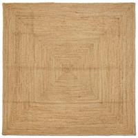 Gebied Tapijt Beige 240 x 240 cm Jute
