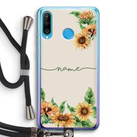 Zonnebloemen: Huawei P30 Lite Transparant Hoesje met koord