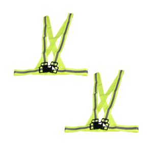 Veiligheidsvest hardlopen - 2x - geel - reflecterend - one size