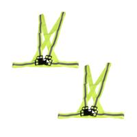 Veiligheidsvest hardlopen - 2x - geel - reflecterend - one size