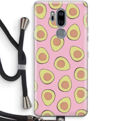 Dancing avocados: LG G7 Thinq Transparant Hoesje met koord