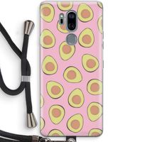 Dancing avocados: LG G7 Thinq Transparant Hoesje met koord