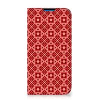 iPhone 14 Pro Max Hoesje met Magneet Batik Rood