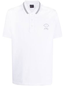 Paul & Shark polo à logo imprimé - Blanc