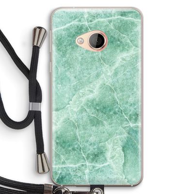 Groen marmer: HTC U Play Transparant Hoesje met koord