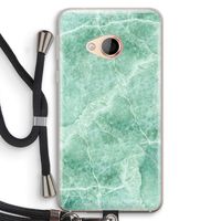 Groen marmer: HTC U Play Transparant Hoesje met koord