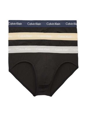 Calvin Klein - 3p Hip Brief - Cotton Stretch - 6ED, Maat:L