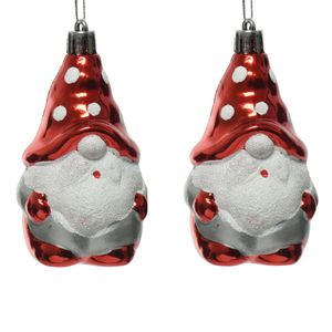 2x stuks kersthangers figuurtjes kerstman 8,5 cm kerstboomversiering