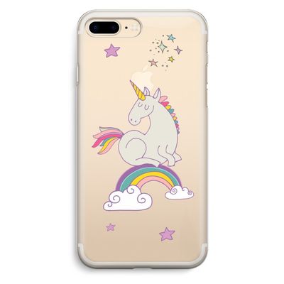 Regenboog eenhoorn: iPhone 7 Plus Transparant Hoesje