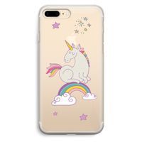 Regenboog eenhoorn: iPhone 7 Plus Transparant Hoesje