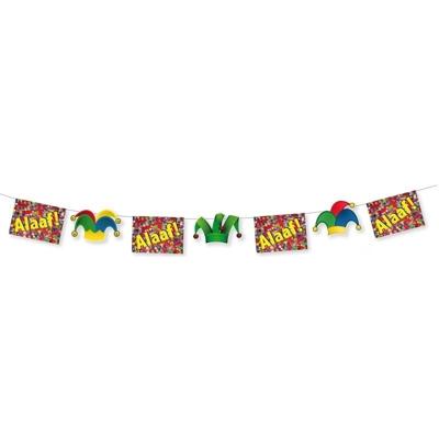 Carnaval thema vlaggenlijn Alaaf - 3x - 3 meter - Carnaval slingers - decoraties - Feest versiering