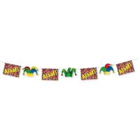 Carnaval thema vlaggenlijn Alaaf - 3x - 3 meter - Carnaval slingers - decoraties - Feest versiering