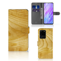 Samsung Galaxy S20 Ultra Book Style Case Licht Hout