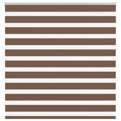 VidaXL Zebra rolgordijn 140x150 cm stofbreedte 135,9cm polyester bruin
