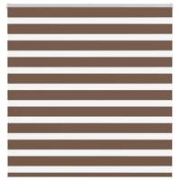 VidaXL Zebra rolgordijn 140x150 cm stofbreedte 135,9cm polyester bruin
