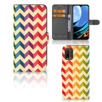 Xiaomi Redmi 9T | Poco M3 Telefoon Hoesje Zigzag Multi Color - thumbnail