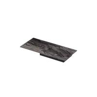 INK Post Wastafel keramische slab envelop bak rechts met 1 kraangat 100x45x1 Venice brown glossy