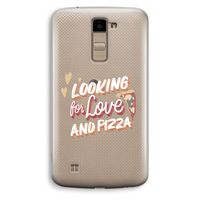 Pizza is the answer: LG K10 (2016) Transparant Hoesje