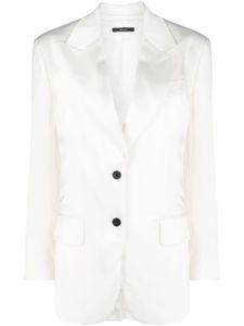 TOM FORD blazer boutonné à fini satiné - Blanc