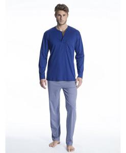 Calida Calida Herenpyjama lang 49861 Blauw S