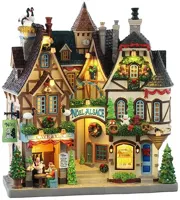 Lemax noel alsace verlichte facade Caddington Village 2025
