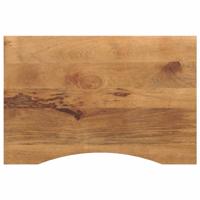 Bureaublad met ronding 90x50x2,5 cm massief ruw mangohout