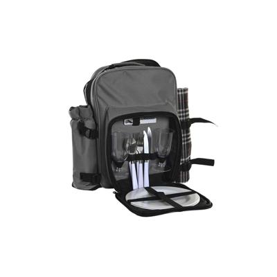 Picknickset DKD Home Decor 28,5 x 20 x 39 cm Donker grijs